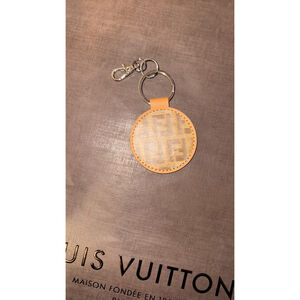 Unisex handmade AirTag holder/ Keychain Brown Tan One Size